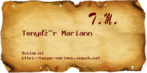 Tenyér Mariann névjegykártya