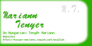 mariann tenyer business card